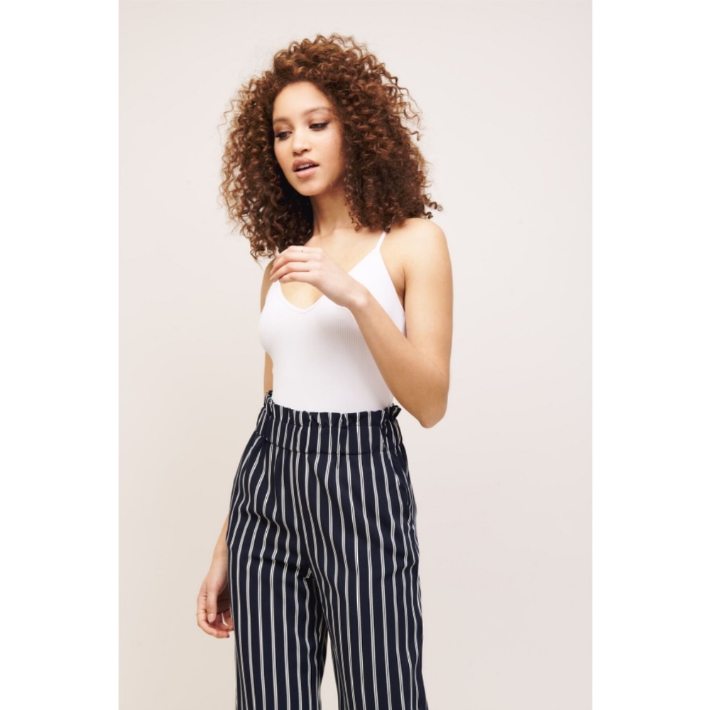 Dynamite Striped Navy Culottes - Picture 4 of 4